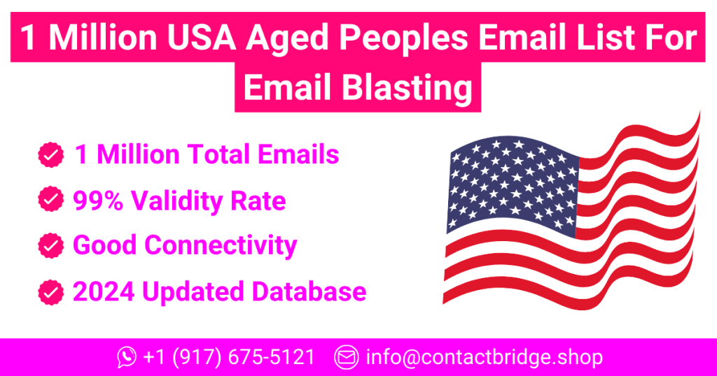 1 Million USA Aged Peoples Email List For Email Blasting