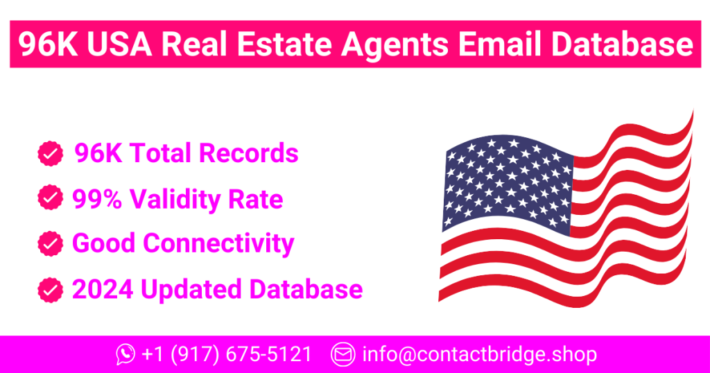 96K USA Real Estate Agents Email Database