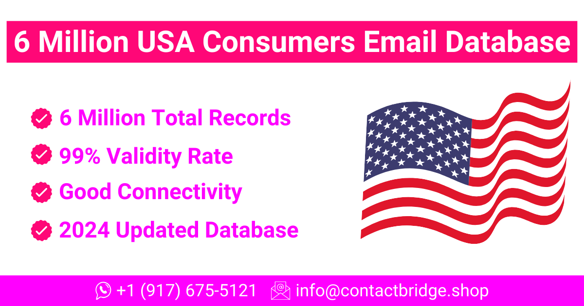 Maximize Your Reach with Our 6 Million USA Consumers Email Database